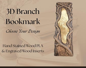 Nature Wood Bookmark, Landscape Scene 3D Branch Book Marker, Gift for Readers & Hikers, Bookish Gift, Stocking Stuffer