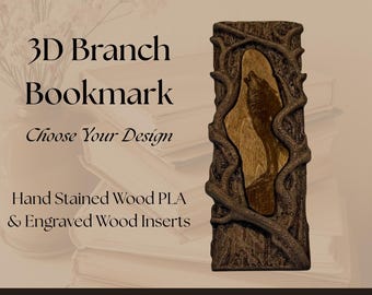Animal Wood Bookmark, Wolf Fox & Bear 3D Branch Book Marker, Gift for Readers and Animal Lovers, Bookish Stocking Stuffer