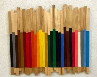 Rainbow Wall Art Wood, Pride Wood Wall Decor, Ready to Hang, Modern LGBTQ Home Decor, Pride Month Gift, Diversity Celebration