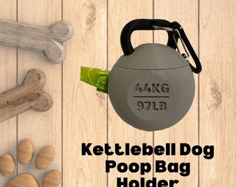 Dog Poop Bag Holder, Kettlebell Gym Leash Dispenser, Funny Weightlifting Dog Gift, Gift for Lifters & Dog Walkers