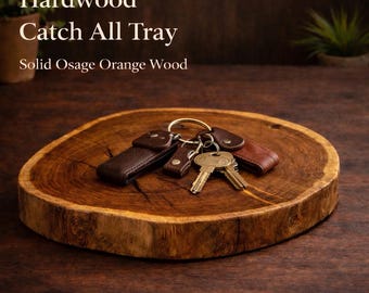 Catchall Tray Wood, Osage Orange Key Dish, Rustic Entryway Organizer, Handmade Valet Tray, One of a Kind Gift