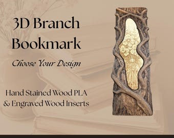 Garden Wood Bookmark, Floral 3D Branch Book Marker, Gift for Gardeners & Plant Lovers, Bookish Gift, Reader Stocking Stuffer
