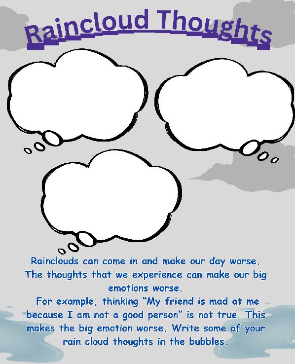 CBT Worksheets for Kids - Etsy