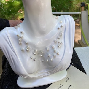 Minimalist Pearl Necklace for Brides – Handmade Choker for an Elegant Wedding – Freshwater Pearl Gift for Her