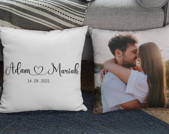 Customizable Couple Pillow, Custom Pillow, Personalized Photo Pillow, Gift for Couples, Gift for him, Gift for her, Unique Gifts