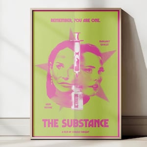 The Substance - A3 Movie Poster | Body Horror Film Art Print |Home Decor