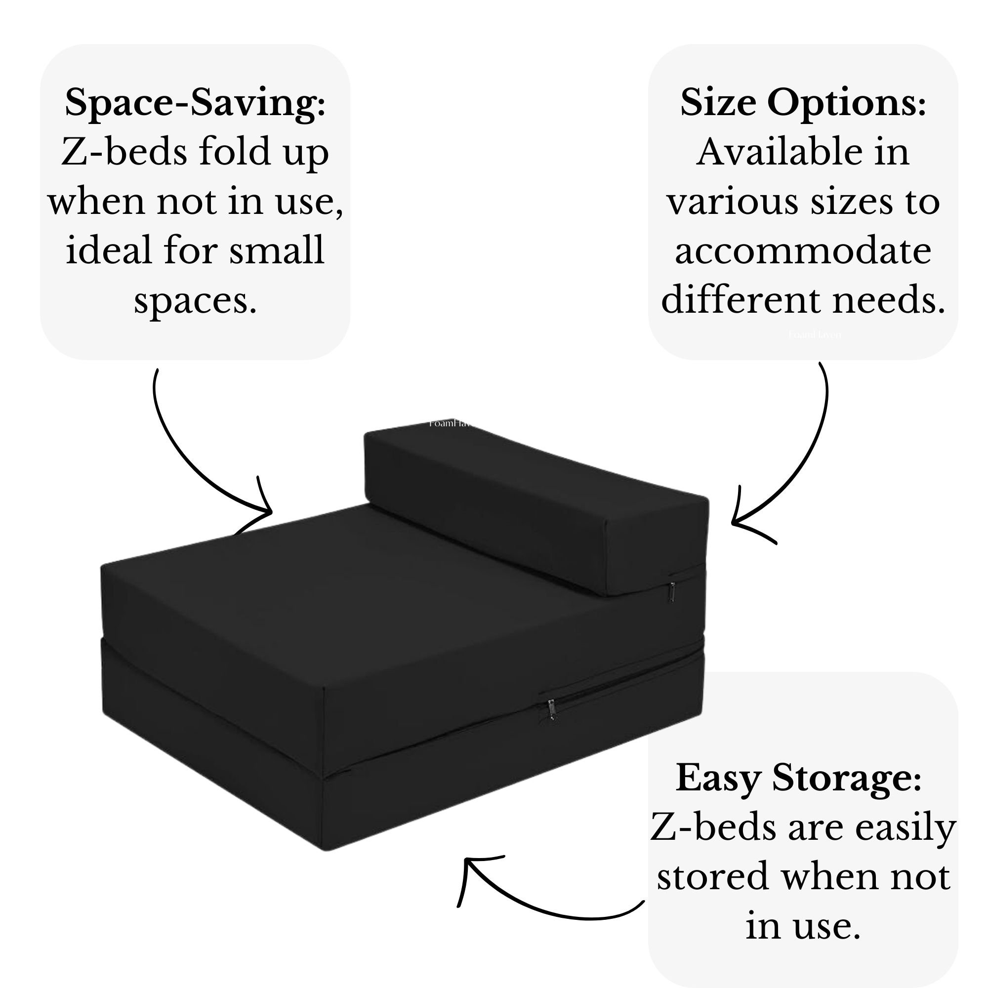 Z Bed Single Futon Folding Chair Bed, Water Resistant Polyester Comfy