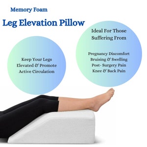 Wedge Pillow for Sleeping - Inflatable Leg Elevation Pillow for  Swelling,Circulation,Leg & Back Pain Relief,Leg Support Pillow,Leg Wedge  Pillows for After Aurgery,Hip,Foot,Ankle Recovery