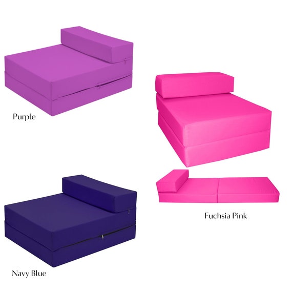 Z Bed Single Futon Folding Chair Bed Water Resistant Polyester Comfy Guest Sofa for Adults Kids Sleepover Bed With Zipped Removable Cover Etsy