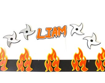 Personalized Ninja Cake Topper: Ninja Theme Party