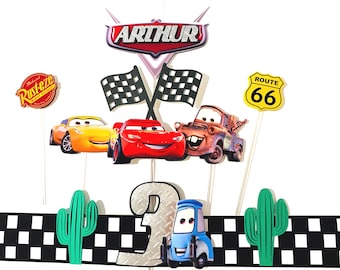 Cars Cake Topper, McQueen birthday party.
