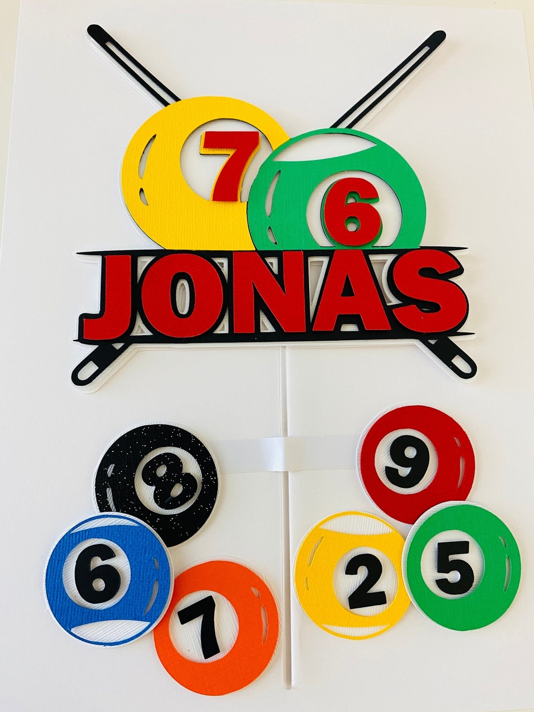 Snooker Cake Topper, Billiards Cake Topper, Custom Snooker Cake Topper