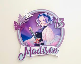 Custom Anime Cake Topper: Personalized Birthday Party Decor