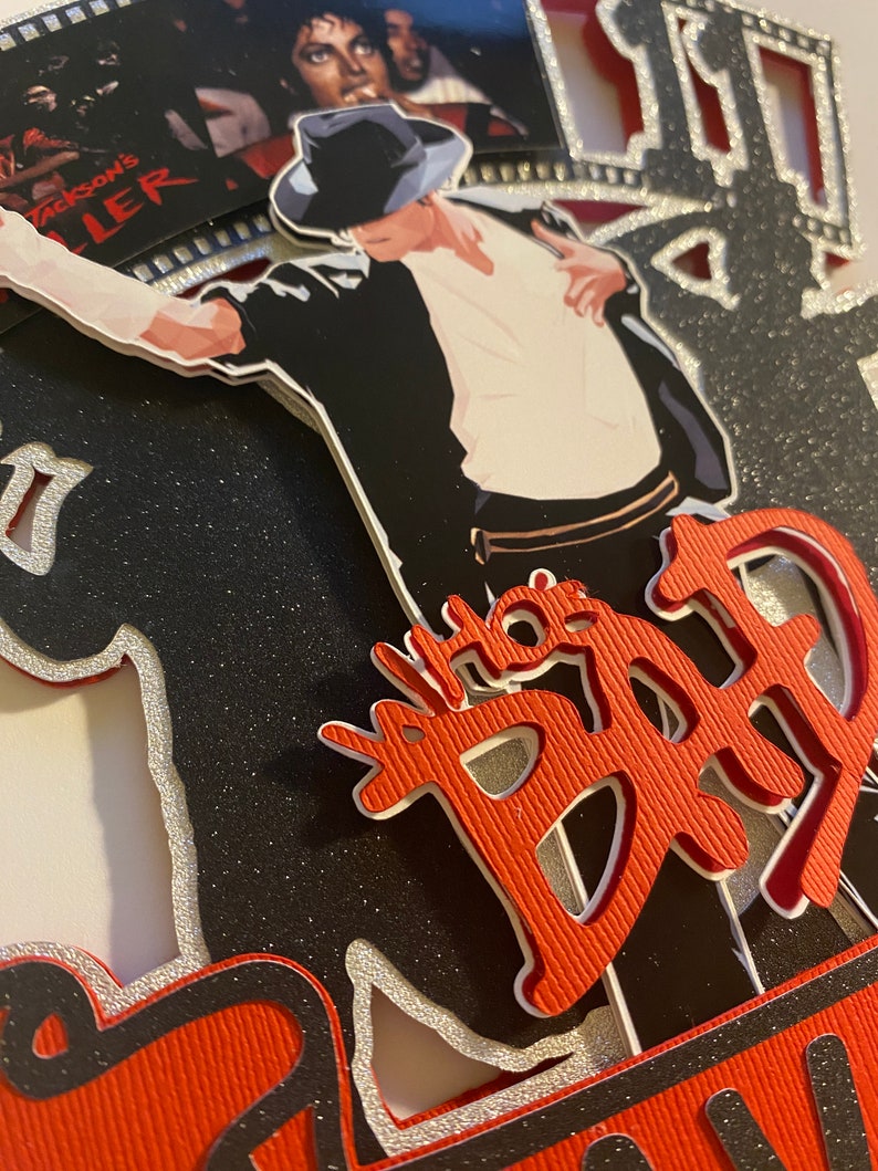 Michael Jackson Cake Topper, Who's Bad Cake Topper, King of Pop Cake