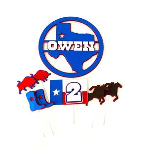 Personalized Texas Birthday Cake Topper: Custom Party Decor