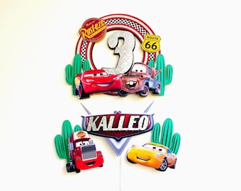 Cars Cake Topper, McQueen birthday party.