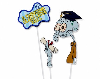 Squidward Graduation Cake Topper