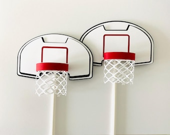 Basketball Hoops (Paper) Cake Toppers.