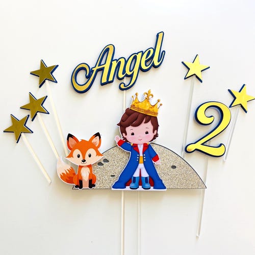 The Little Prince Cake Topper, Prince birthday party.