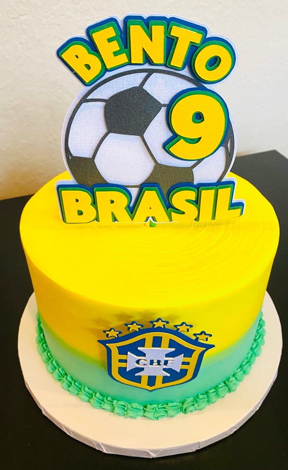 Brazil Soccer Team Cake Topper, Brasil Cake Topper, Brasil