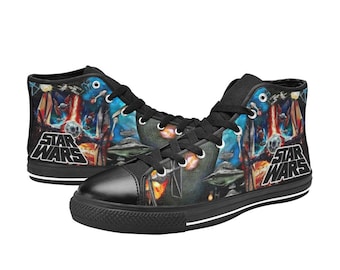 Tênis de cano alto Star Wars, personalizados para crianças e adultos