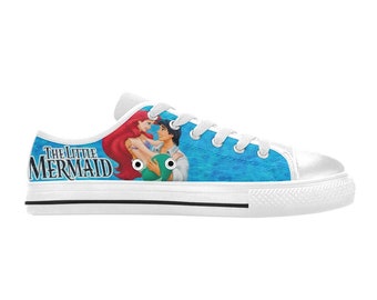 Scarpe basse de La Sirenetta, sneakers personalizzate per bambini e adulti
