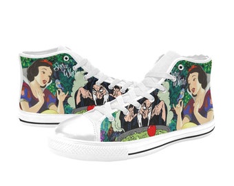 Schneewittchen High Top Schuhe Turnschuhe, personalisierte benutzerdefinierte Kinder und Erwachsene