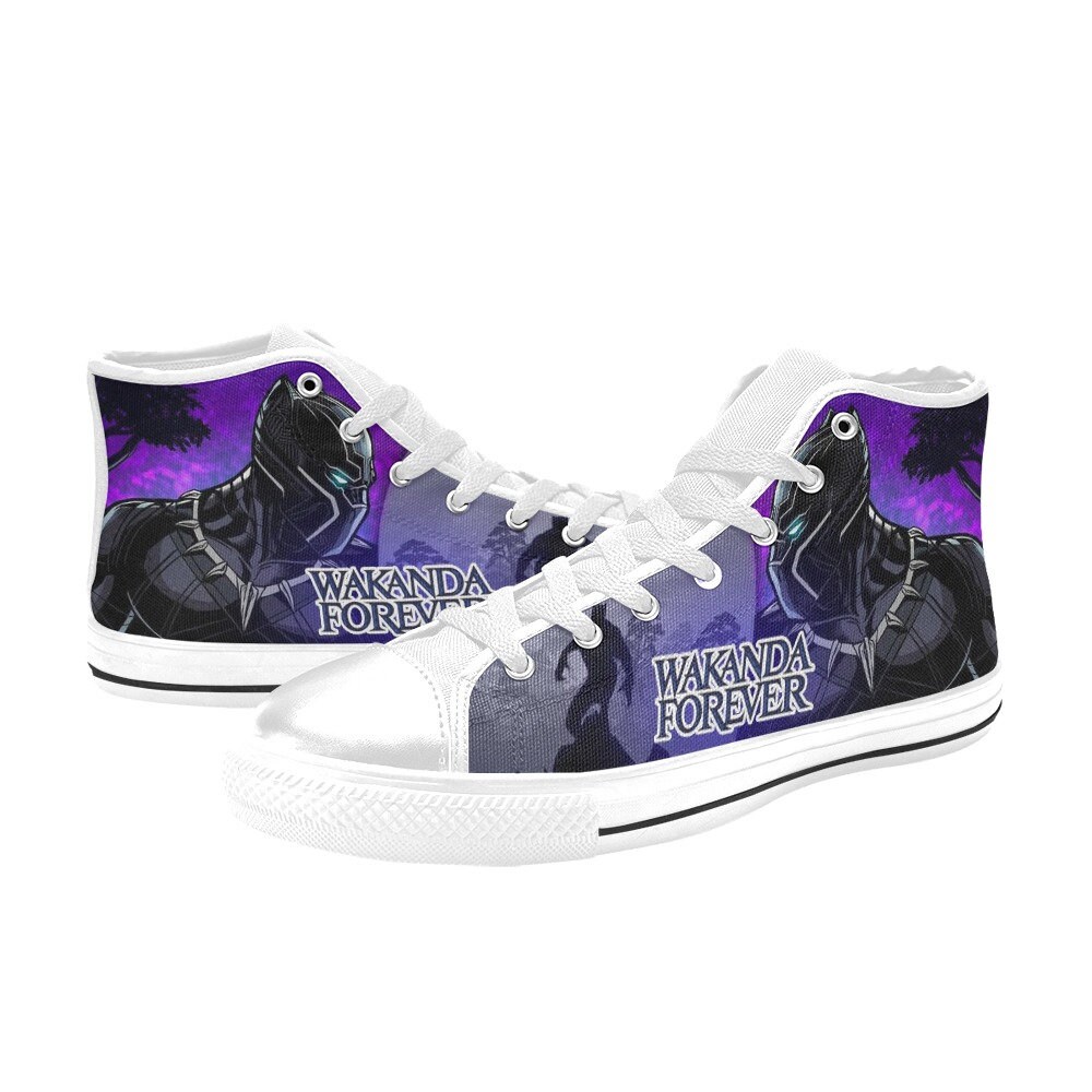 Black Panther High Top Shoes Sneakers, Personalized Custom Kids