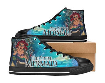 Hand Painted Little Mermaid Converse Shoes Little Mermaid Shoes