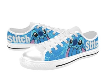 Stitch High Top Shoes Sneakers, Personalized Custom Kids, and Adult