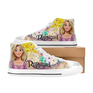 Tangled High Top Shoes Sneakers, Personalized Custom Kids, and Adult