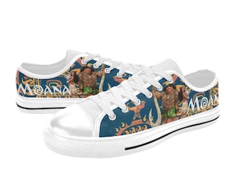 Zapatillas Moana Low Top Shoes, personalizadas para niños y adultos