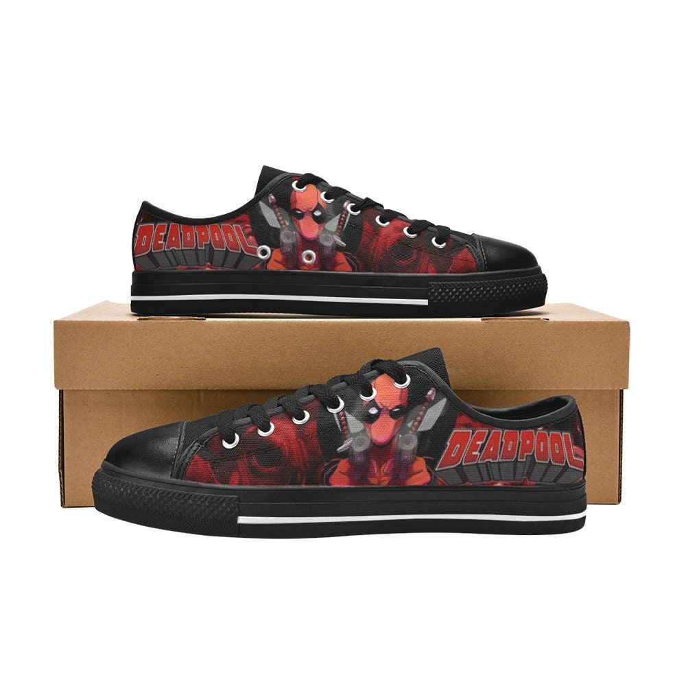 Deadpool Low Top Shoes Sneakers Personalized Custom Kids and Adult Etsy