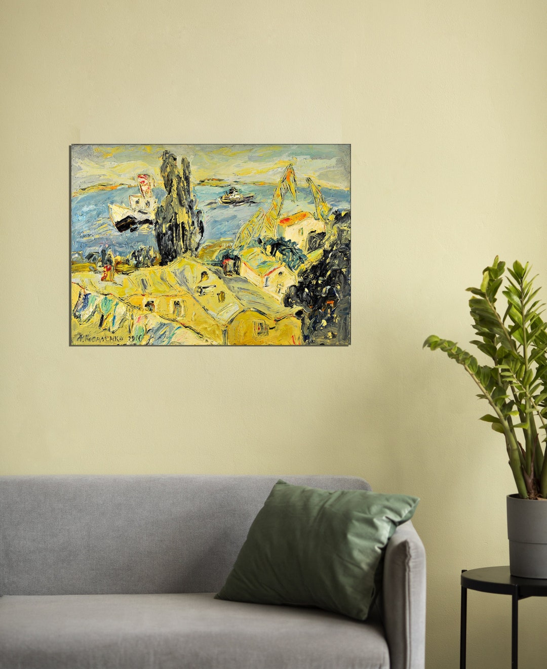 Odessa City Art /ukrainian Digital Artist/yellow Sun Painting/digital