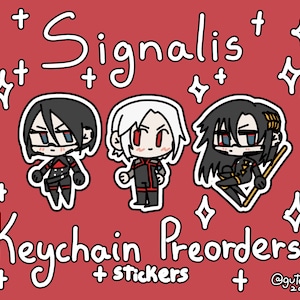 Signalis keychain + stickers , elster, arianne, falke