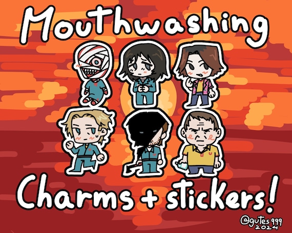 Mouthwashing アクリルキーホルダー ステッカー セット MOUTHWASHING Keychains + Stickers, Anya, Curly, Daisuke, Swansea