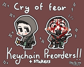 Schreeuw van angst Sleutelhanger + stickers, Simon Henriksson