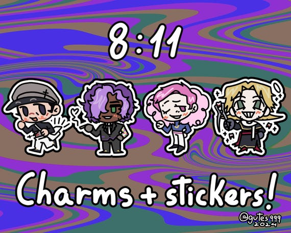 8:11 KEYCHAINS AND STICKERS, Ryker, Accardi, Juliek, Vittorino - Etsy