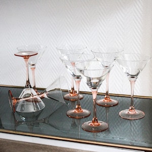 ヴィンテージ ルミナルク カクテルグラス ピンク / Verres à Cocktail Luminarc vintage ROSE