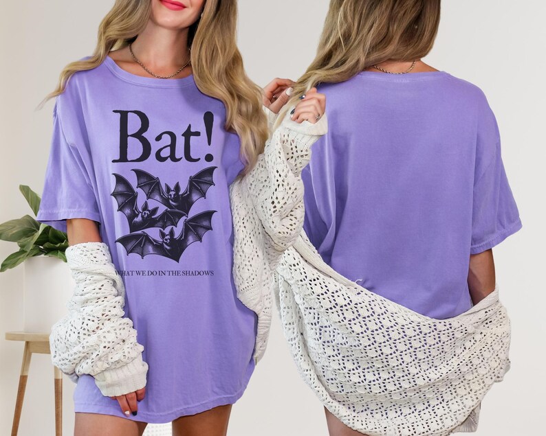 Bat! What We Do In The Shadows T-shirt, Gothic Vampire Tee image 3