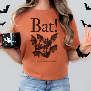Bat! What We Do In The Shadows T-shirt, Gothic Vampire Tee image 9