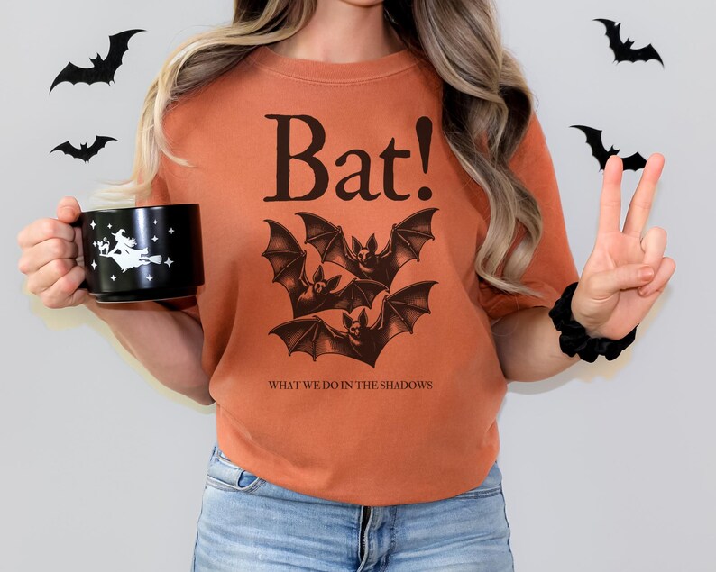 Bat! What We Do In The Shadows T-shirt, Gothic Vampire Tee image 9
