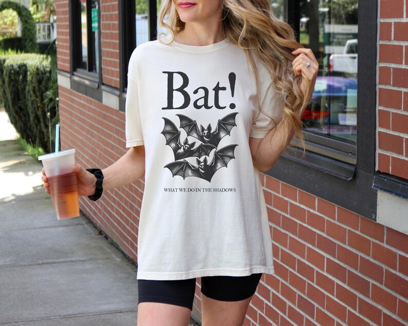 Bat! What We Do In The Shadows T-shirt, Gothic Vampire Tee image 8