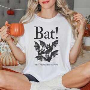 Bat! What We Do In The Shadows T-shirt, Gothic Vampire Tee image 4