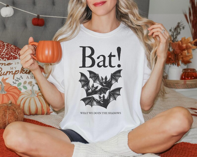 Bat! What We Do In The Shadows T-shirt, Gothic Vampire Tee image 4