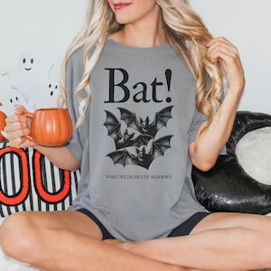 Bat! What We Do In The Shadows T-shirt, Gothic Vampire Tee image 1