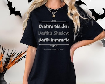 Wraiths of Death T-Shirt, Lady of Darkness, Gothic Romantasy Tee