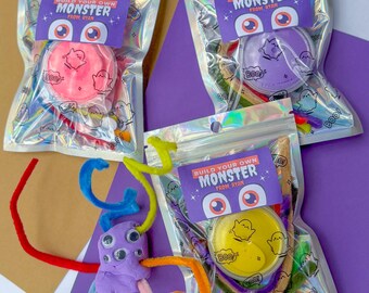 Build Your Own Monster Halloween Party Favor Personalized Classroom Gift Kids Halloween Craft Kit Non Candy Trick Or Treat Goodie Bag Gift