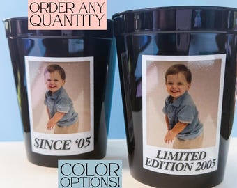 custom photo party cups graduation party cups personalized birthday party cups custom picture cups reusable party cups bulk custom cups