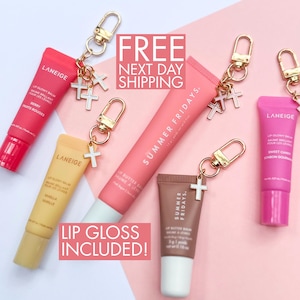 Lip Gloss Keychain Christian Lip Gloss Charm Summer Fridays Bag Charm Laneige Charm for Purse with Cross Lip Gloss Included Charm for Lip
